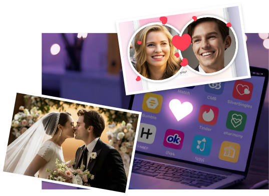 Foto di bacio AI per pubblicità