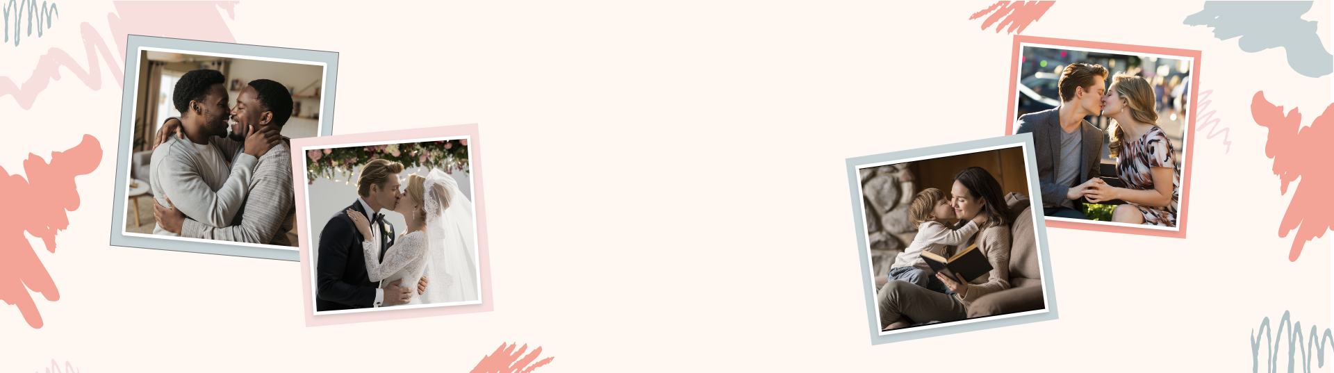 Fotomontaggi di baci con intelligenza artificiale